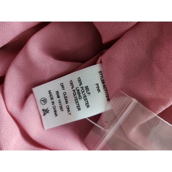 ASTR the Label Pink Pleated Bubble Hem Blouse | Size L - Picture 5 of 6